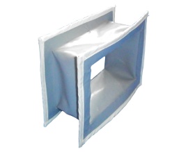kompensator tkaninowy kwadratowy z kołnierzami tkaninowymi